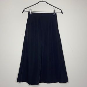 Plain Black Midi Skirt